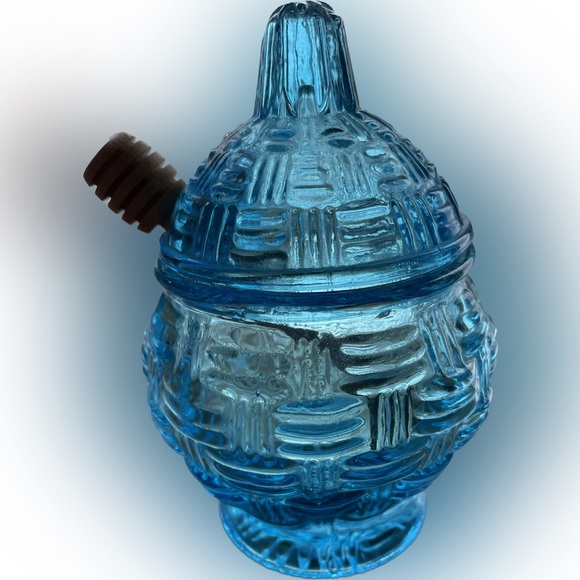Honey Jar Blue Glass - Picture 3 of 9